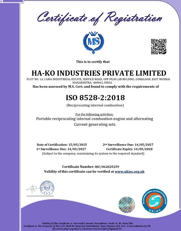 HA-KO INDUSTRIES-ISO